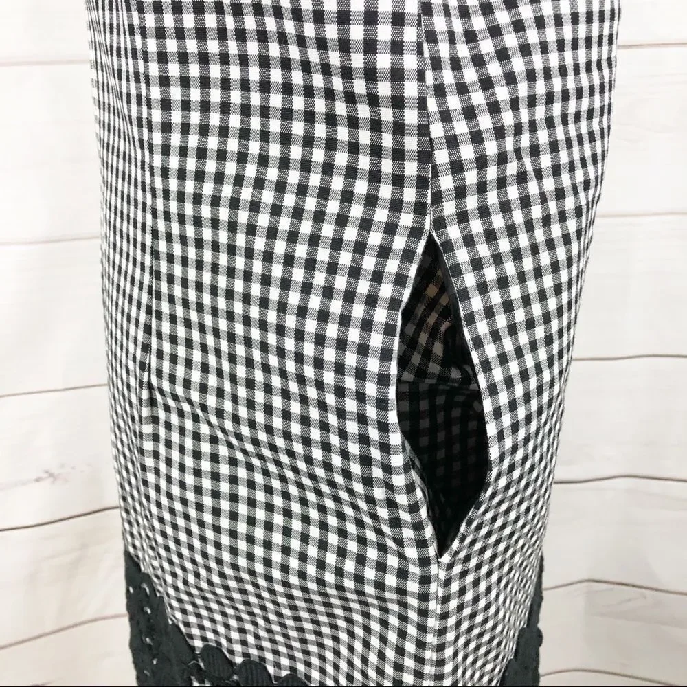 Michael Kors black & white check dress size 4